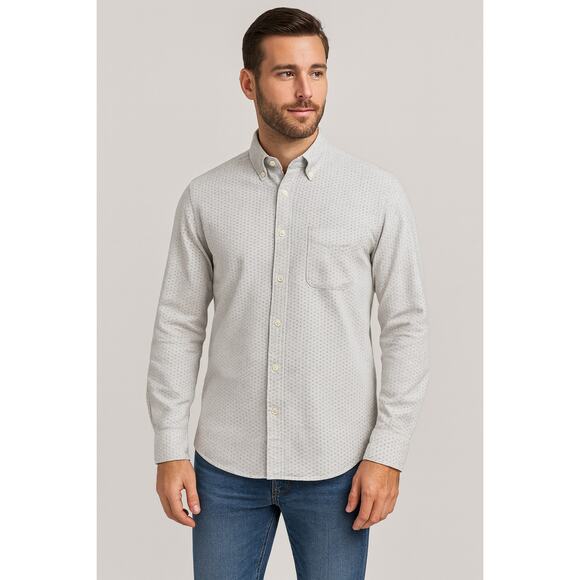 JACHS New York White & Blue Long Sleeve Button-Down - Size L - Picture 3 of 5